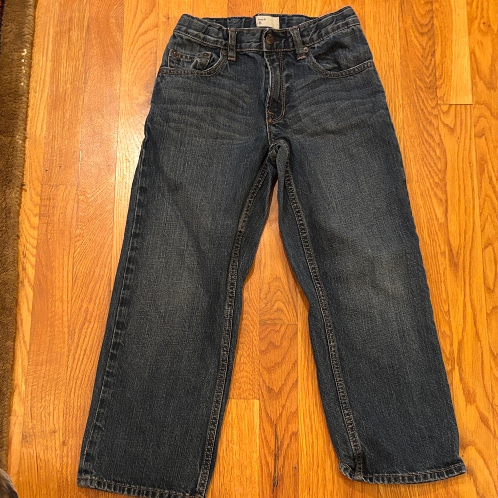 GAP Kids Boy’s Dark Blue Denim Loose Fit Jeans - Non-Distressed